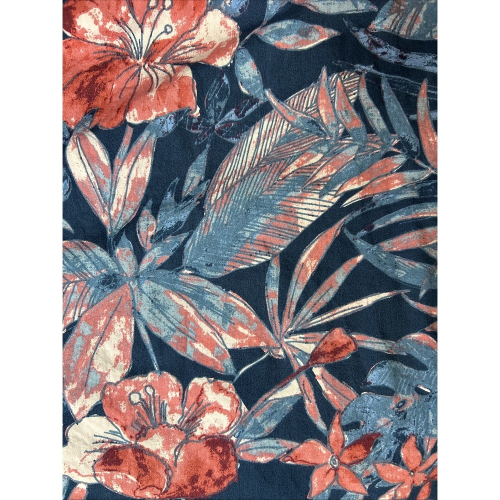 Oak Hill Mens 3XL Blue Hawaiian Camp Shirt Tropical Island Print Cotton Coastal - Picture 5 of 8